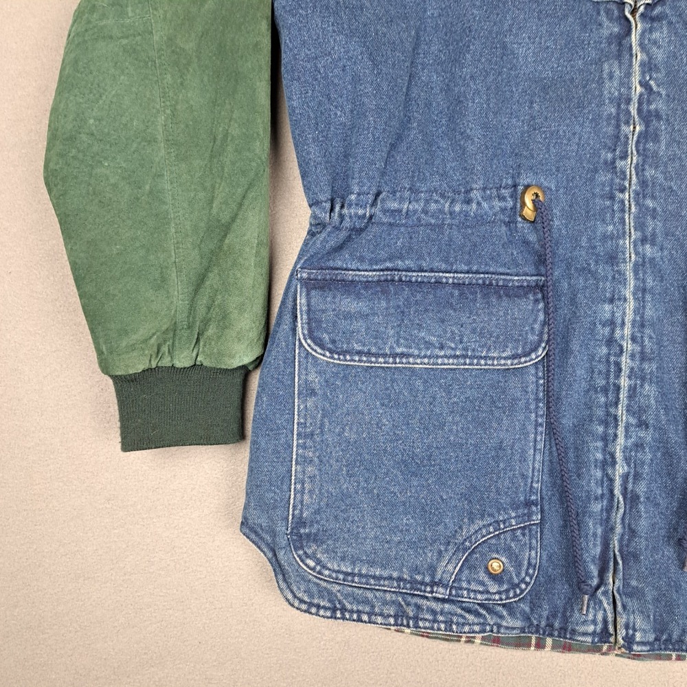 Vintage Arizona Jeans Denim Jacket Mens Medium Suede Blanket Lined Limited Heavy - Picture 3 of 15